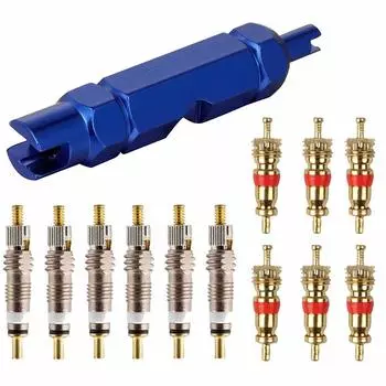 Инструмент для сердечника клапана CTRICALVER Set Presta Инструмент для снятия сердечника клапана Ключ для замены клапана Воздушный клапан в шинах Ремонт и техническое обслуживание автомобилей золотой