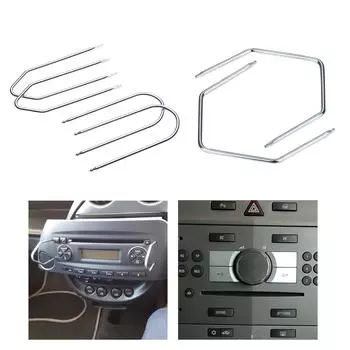 Инструмент для снятия автомобильного радио Ключ для снятия DIN-ключей Набор подходит для большинства моделей головных устройств CD-медиаплееров Штифты для ремонта радио B