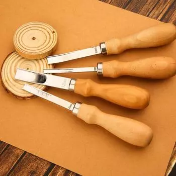 Инструмент для снятия фаски Лопата для снятия кожи Ремесло по коже Истончение Резка Снятие фаски Инструмент для снятия фаски Бритье кожи 4mm