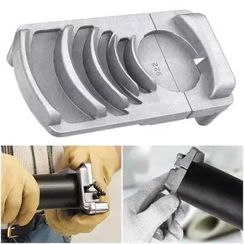 Инструмент для снятия фаски с ПВХ-труб Профессиональный инструмент для снятия заусенцев с пластиковых труб Инструмент для снятия заусенцев с пластиковых труб ПВХ/АБС/ПЭ Сантехнический инструмент для 6 труб размером от 1-1/4 до 4 дюймов серебряный