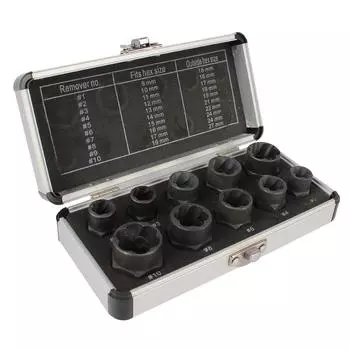 Инструмент для снятия гаек с болтов 10 шт./набор, набор для извлечения поврежденных винтов, набор ручных инструментов для снятия головок гаек с болтов High