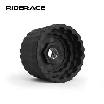 Инструмент для снятия и установки каретки велосипеда 5 в 1, ключ для каретки велосипеда, подходит для 12/16-го пазового наружного диаметра 39 мм, 41 мм, 44 мм, 46 мм, 49 мм, чашка подшипника чёрный