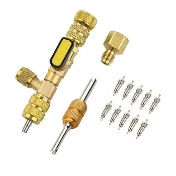 Инструмент для снятия и установки сердечника клапана R410A R22 с портом SAE 1/4 и 5/16 двойного размера