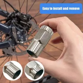 Инструмент для снятия каретки велосипеда, нержавеющий компактный размер, портативный инструмент для снятия маховика, инструмент для ремонта велосипеда серебряный