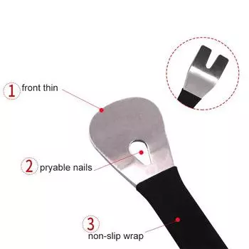 Инструмент для снятия обшивки автомобиля, прочный двусторонний инструмент для снятия обшивки из нержавеющей стали, инструменты для снятия дверной панели, аудиотерминал, крепежный драйвер чёрный