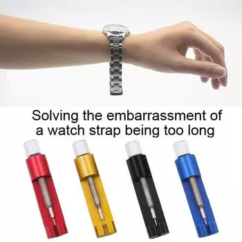 Инструмент для снятия штифта для ремешка часов, регулируемый инструмент, инструмент для ремонта ремешка с прорезью, набор для ремонта цепи, браслет S2W7 Blue-1pcs