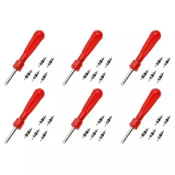 Инструмент для снятия золотника клапана Отвертка Ключ для ремонта шин с 5 золотниками клапана QDE