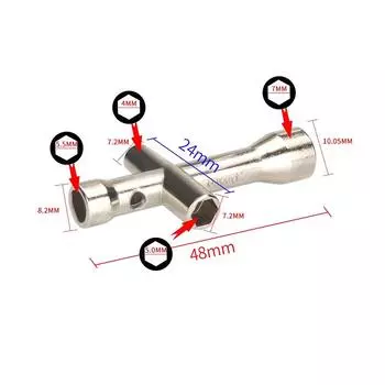 Инструмент для сопла 3D-принтера 4 в 1 M2 M2.5 M3 M4 винт гайка шестигранный крестовой ключ для сопел E3D V6 Mk8 мини-гаечный ключ серебряный
