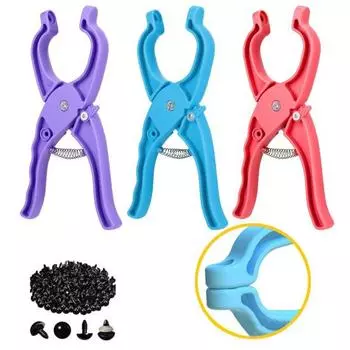 Инструмент для создания безопасных глаз для вязания крючком кукол, изготовление расходных материалов, инструмент для самостоятельного изготовления крючком кукол, чучел животных, вспомогательный инструмент для крепления безопасных глаз фиолетовый