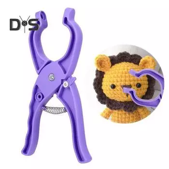 Инструмент для создания безопасных глаз для вязания крючком кукол, изготовление расходных материалов, инструмент для самостоятельного изготовления крючком кукол, чучел животных, вспомогательный инструмент для крепления безопасных глаз синий