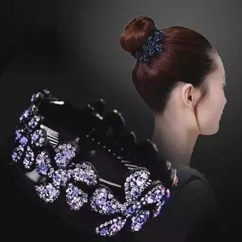 Инструмент для создания пучка в стиле знаменитостей — заколка для хвоста и ленивая шпилька для женщин Hualianhua Trumpet шампанского