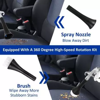 Инструмент для сухой чистки 1/4 дюйма, распылитель для салона автомобиля под высоким давлением, инструмент для очистки сжатым воздухом для автомобильной чистки серебряный