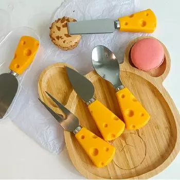 Инструмент для сыра из нержавеющей стали, нож и вилка для сыра и фруктов, ложка, лопатка, креативная симпатичная посуда в западном стиле, нож для джема, маленькая вилка