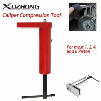 Инструмент для сжатия суппорта тормозных колодок, прочный поршневой инструмент для сжатия тормозного суппорта, стальной для большинства 1, 2, 4 и 6 поршневых тормозов серебряный