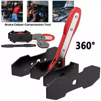 Инструмент для сжатия тормозного суппорта, поворотный 360-градусный храповой расширительный ключ, прочный пресс для автомобильных колодок, храповой расширитель поршня