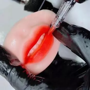 Инструмент для татуировки губ Q-bounce, упражнения для пирсинга, мягкая текстура, безопасная практика, поддельная форма для микроблейдинга белый