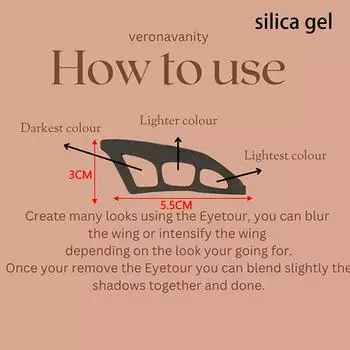 Инструмент для теней для век Eyetour Помощник для теней для век Инструмент для макияжа глаз Трафареты для теней для век для глаз Eyetour Твоя лучшая подруга для гламура Темплейт для подводки для глаз