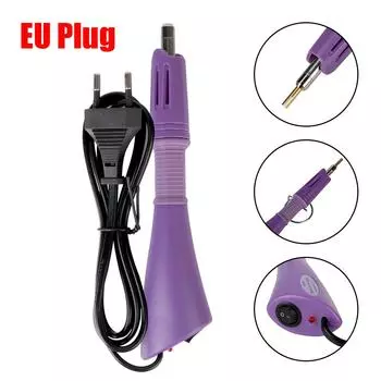 Инструмент для термофиксации стразов Пистолет для хрустальных стеклянных стразов Аппликатор для горячей фиксации стразов DIY Украшения Набор стразов для горячей фиксации с вилкой ЕС фиолетовый