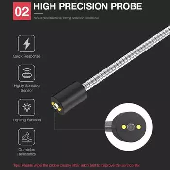 Инструмент для тестирования автомобильной жидкости с несколькими светодиодными индикаторами, высокочувствительный зонд BF100, тестер тормозной жидкости для DOT3/DOT4/DOT5.1 чёрный