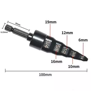 Инструмент для труб кондиционера, расширитель медных труб с шестигранной ручкой, ручная дрель, расширение медных труб 1/4 , 3/8 , 1/2 , 5/8 , 3/4 .