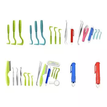 Инструмент для удаления клещей, устройство для чистки собак и кошек, устройство для царапания, безболезненно для собак, кошек 3pcs gree