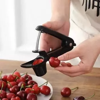 Инструмент для удаления косточек вишневой косточки Сверхмощный инструмент для удаления косточек из оливковой стали из нержавеющей стали Инструмент для удаления сердцевины вишни Устройство для приготовления вишневого джема чёрный
