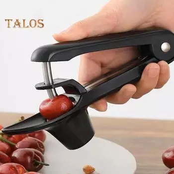 Инструмент для удаления косточек вишневой косточки Сверхмощный инструмент для удаления косточек из оливковой стали из нержавеющей стали Инструмент для удаления сердцевины вишни Устройство для приготовления вишневого джема чёрный