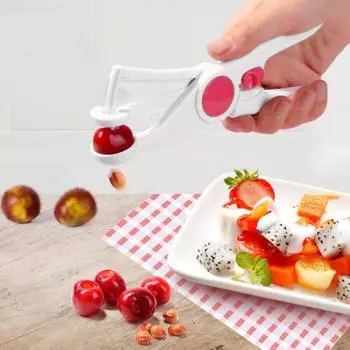 Инструмент для удаления сердцевины из вишни, прочный инструмент из нержавеющей стали для удаления косточек из оливок, легкое удаление косточек из фруктов красный/белый