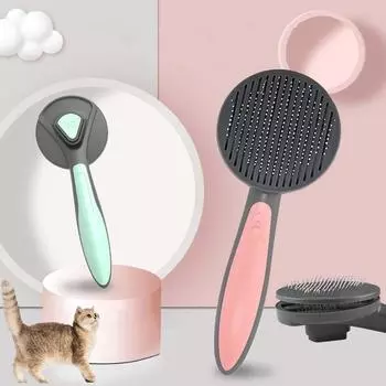 Инструмент для удаления шерсти Выпадение шерсти Расческа для ухода за домашними животными Пуходерка Щетка для стрижки домашних животных Щетка для удаления шерсти серый