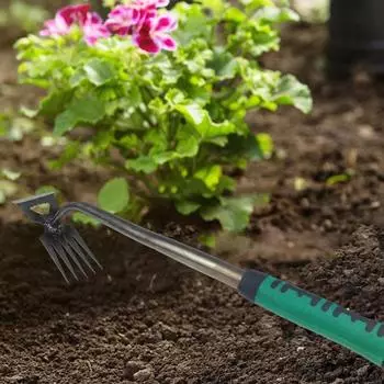 Устройство для удаления сорняков в саду с зубцами, нескользящая ручка, 6 инструментов, полированное антипригарное покрытие