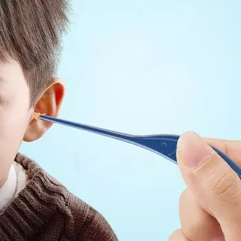 Инструмент для удаления ушной серы, очиститель, кюретка со светодиодным фонариком розового золота