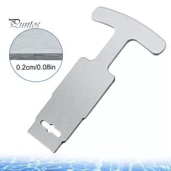 Инструмент для удаления заглушек из бассейнов, нержавеющий, устойчивый к коррозии, многоразовый металлический инструмент для удаления сидений с ручкой 1pc