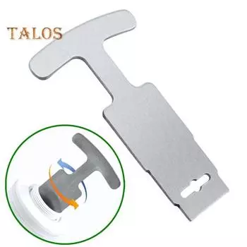 Инструмент для удаления заглушек из бассейнов, нержавеющий, устойчивый к коррозии, многоразовый металлический инструмент для удаления сидений с ручкой 1pc