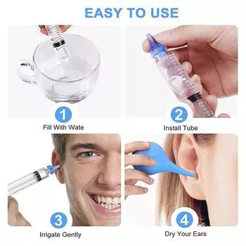 Инструмент для ухода за ушами, бытовой очиститель, набор для промывания, инструмент для удаления ушной серы, шприц для промывания водой, удобный, уникальный, 10/20 мл, уход за здоровьем
