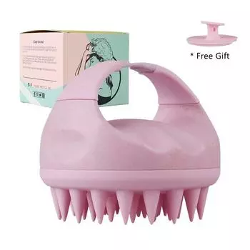 Инструмент для ухода за волосами, скруббер для волос, щетка для душа, отшелушивающая расческа, силиконовый массажер для кожи головы, щетка для шампуня для роста волос и массажа зелёный