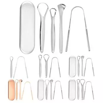 # Инструмент для ухода за зубами Свежее дыхание за считанные секунды Лечит неприятный запах изо рта Набор U-образной формы для взрослых Silver 4PCS box