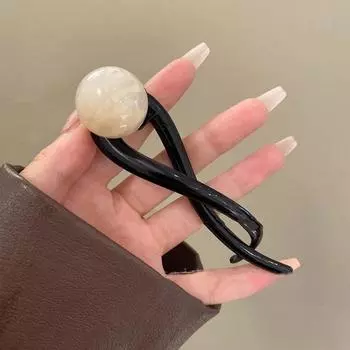 Инструмент для укладки волос Линия Захват Зажим Лягушка Пряжка Зажим для хвостика Ретро Бусина Закрученный Зажим Подарок