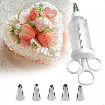 Инструмент для украшения торта, набор инжекторов для десертов, глазурь, украшение для кексов, трубопроводы 18.5x6.6cm