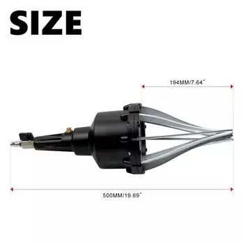 Инструмент для установки пневматического пыльника ШРУСа, универсальный инструмент для снятия оси ШРУСа, инструмент для снятия пыльника ШРУСа для пневматического внешнего сепаратора шаровой опоры автомобиля чёрный