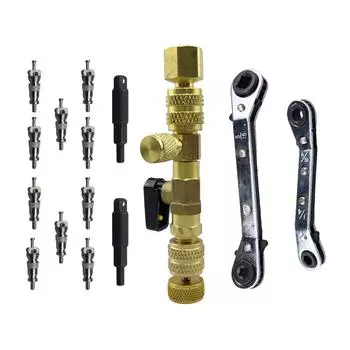 Инструмент для установки сердечника клапана и набор ключей для обслуживания систем отопления, вентиляции и кондиционирования воздуха с сердечником клапана из 10 шт.