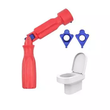 Инструмент для установки сиденья унитаза, универсальный ключ для установки сиденья унитаза, ключ для разборки и установки сиденья унитаза со сменной головкой 1