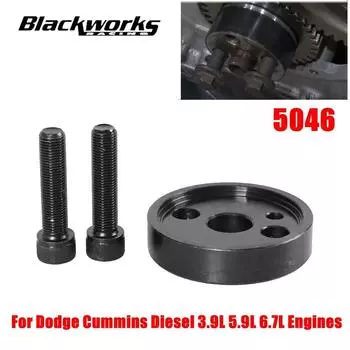 Инструмент для установки втулки износа коленчатого вала 5046 и передняя крышка сальника коленчатого вала 1338 для дизельных двигателей Dodge Cummins 3.9L 5.9L 6.7L чёрный