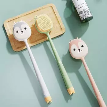 Инструмент для ванны Спина Ленивый скраб для спины Щетка для ванны с длинной ручкой Мягкие волосы Не просите щетку для ванны Скраб Полотенце Щетка для ванны 38*8cm розовый