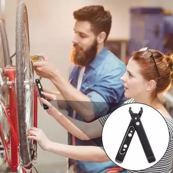 Инструмент для велосипедной цепи. Щипцы для главных звеньев. Разъединитель цепи. Резак. Съемный рычаг шины. Магнитный монтаж звена цепи для горного и шоссейного велосипеда. чёрный