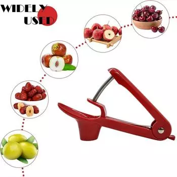 Инструмент для вишневой косточки, инструмент для удаления сердцевины из оливковой косточки и фруктовых косточек, портативный кухонный инструмент с компактной конструкцией замка для приготовления джема (зеленый) чёрный