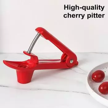 Инструмент для вишневой косточки из нержавеющей стали для удаления фруктовых косточек Многофункциональный простой экстрактор фруктовых косточек для вишни, фиников, боярышника красный