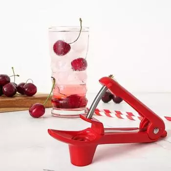 Инструмент для вишневой косточки из нержавеющей стали для удаления фруктовых косточек Многофункциональный простой экстрактор фруктовых косточек для вишни, фиников, боярышника красный