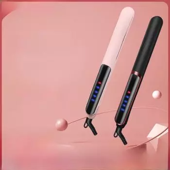 Инструмент для волос двойного назначения Yongri: 4-скоростной выпрямитель и щипцы для завивки волос с регулировкой температуры для салонного и домашнего использования чёрный