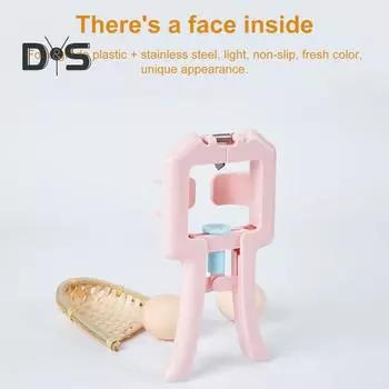 Инструмент для вскрытия яиц Эффективный разделитель яичной скорлупы Простой резак для разбивания яиц Ручной инструмент для вскрытия яиц из нержавеющей стали для пищевых продуктов розовый