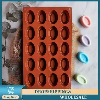 Инструмент для выпечки Безопасный материал Простой в использовании Силикагель Кухонные инструменты Силиконовая форма Прочная Легко извлекаемая Овальная форма для выпечки Форма кирпич красный